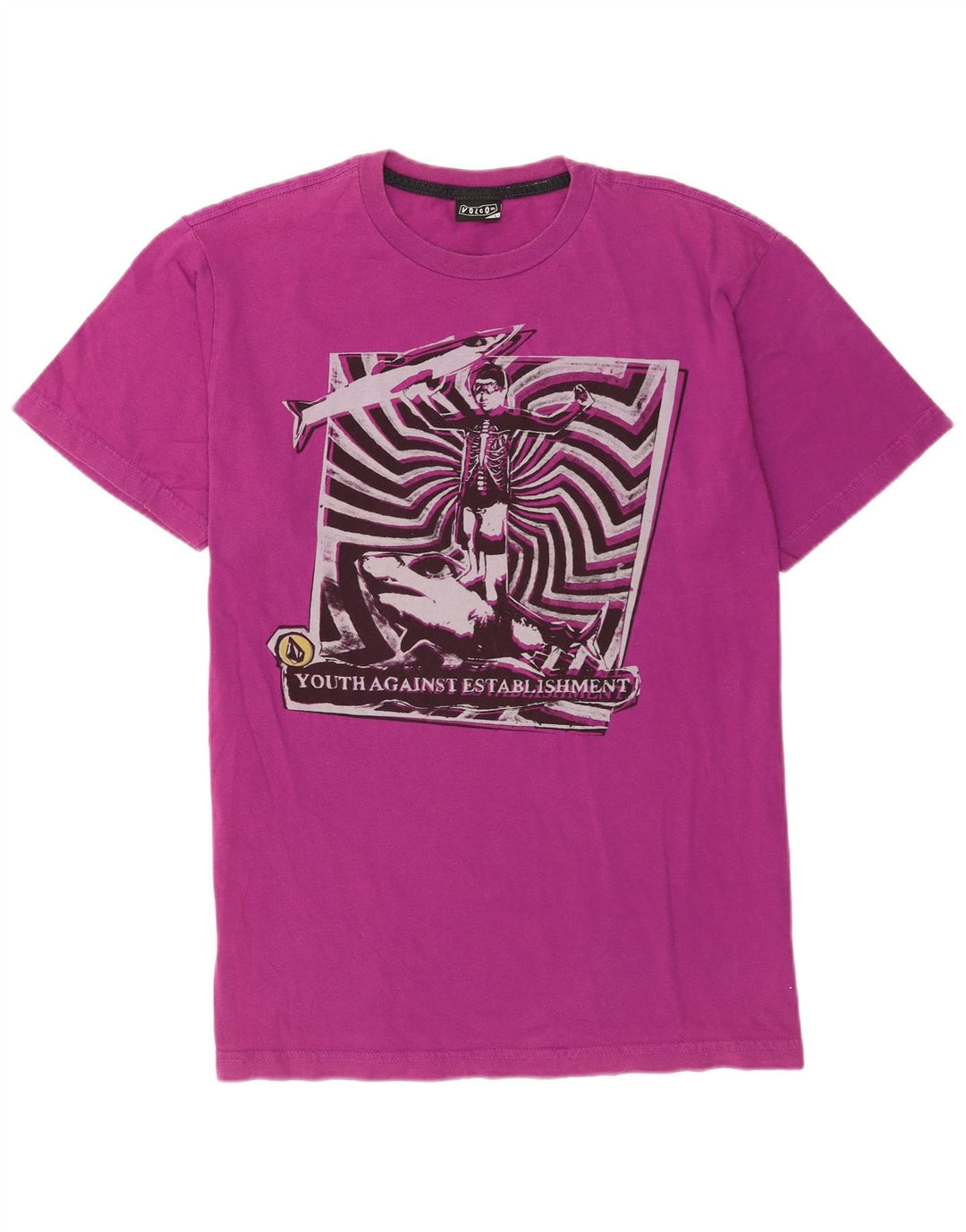 Volcom Herren Grafik T-Shirt Top Large Lila