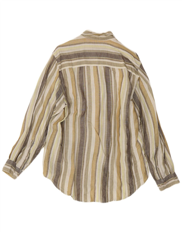 Marlboro Classics Herrenhemd, großes, mehrfarbig gestreiftes Leinen