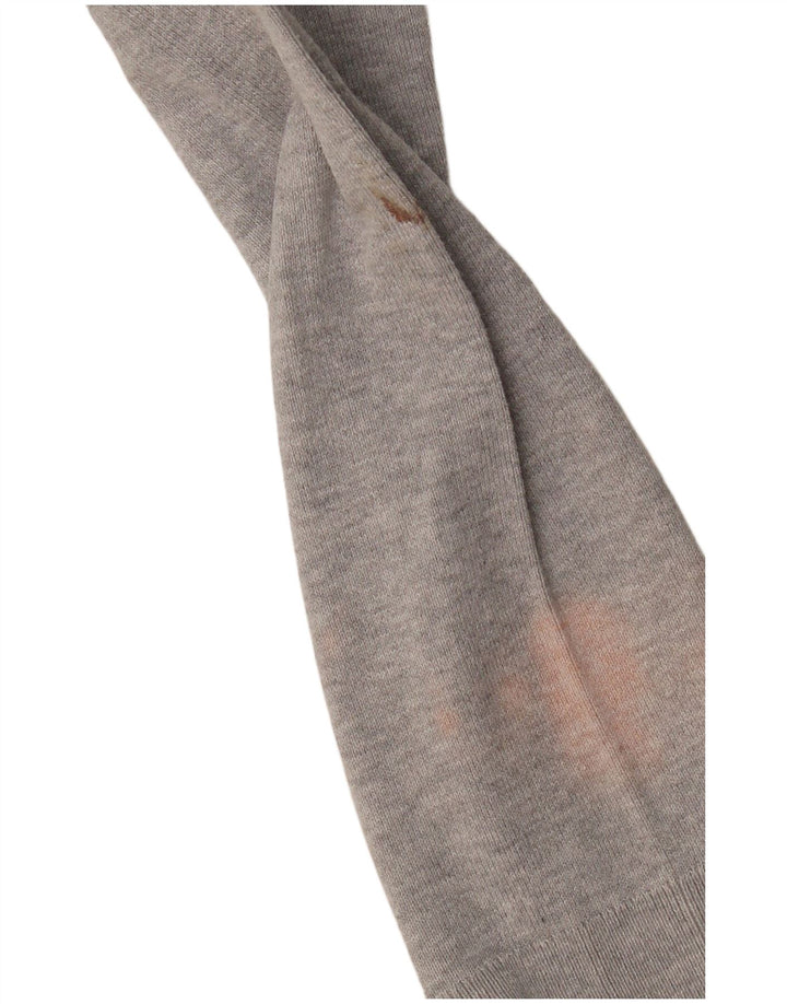 TOMMY HILFIGER Womens Boat Neck Jumper Sweater UK 14 Medium Grey