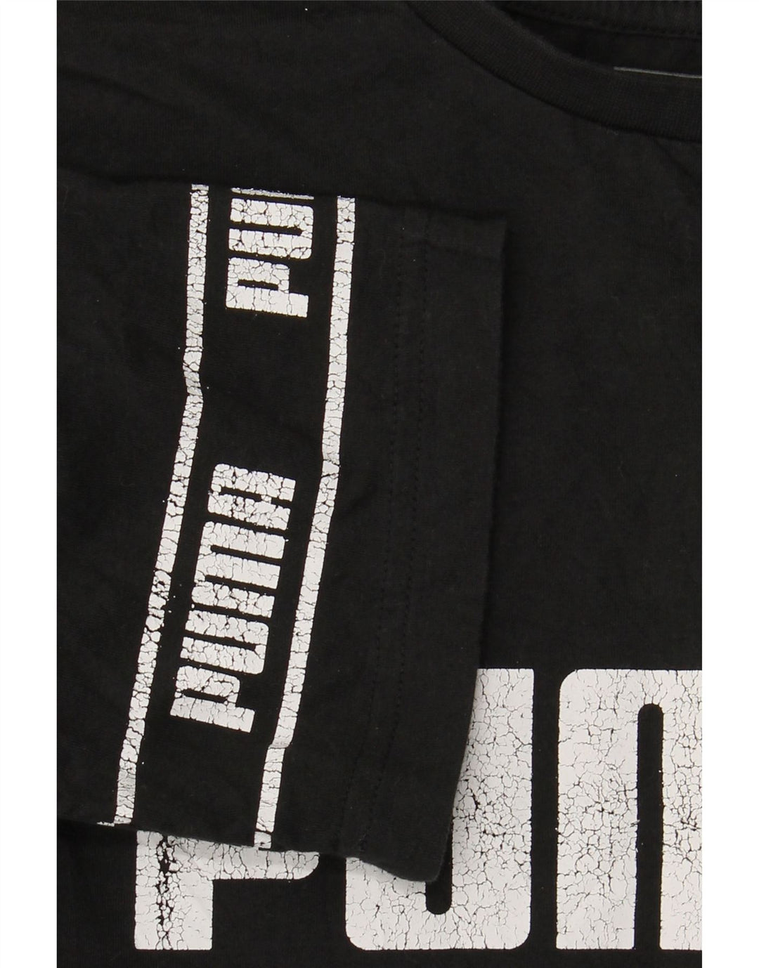 PUMA Jungen T-Shirt mit Grafik, 13–14 Jahre, Größe L, schwarze Baumwolle