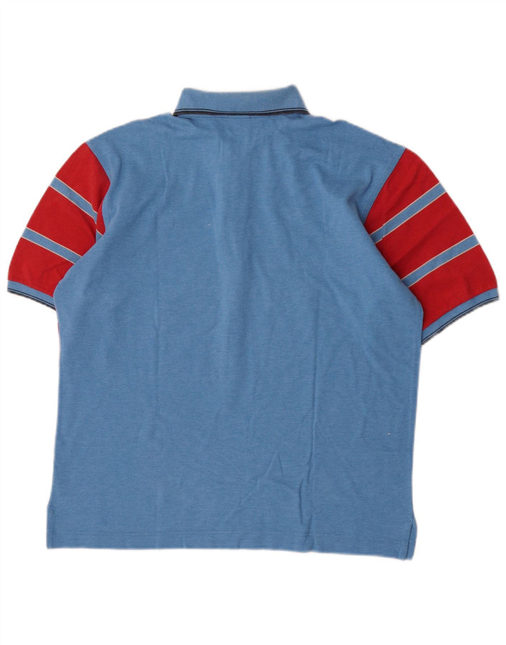 Paul & Shark Herren-Poloshirt mit Grafik, mittelblaue Colourblock-Baumwolle