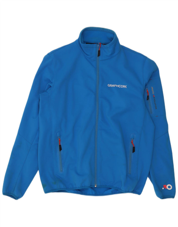 Musto Herren-Trainingsanzug-Top-Jacke, großes blaues Polyester