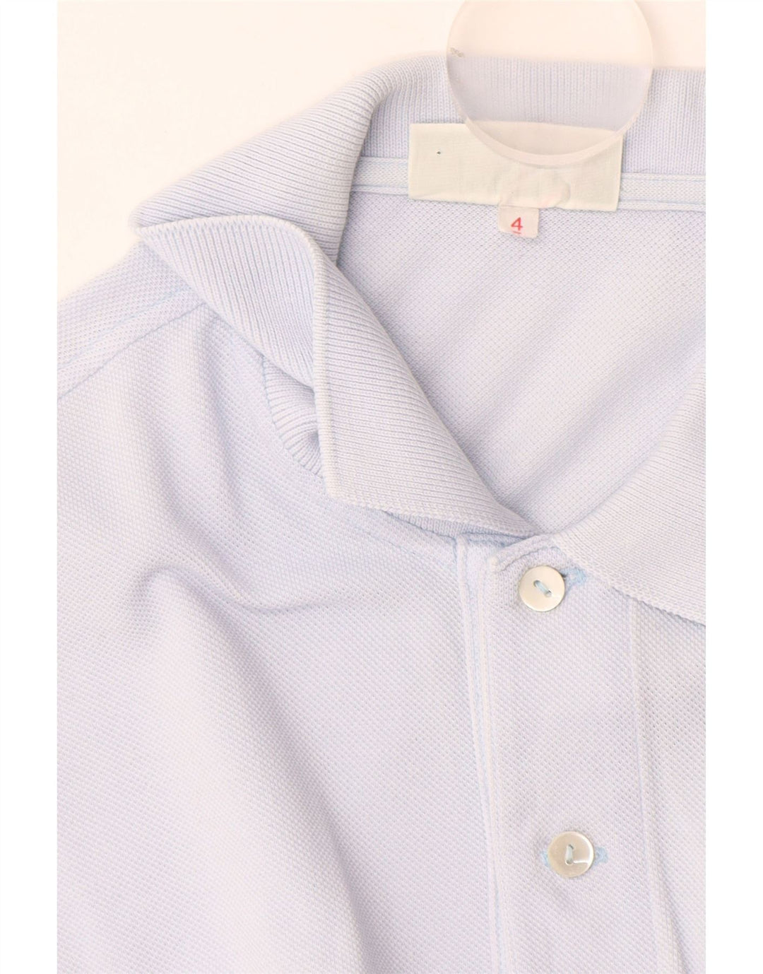 Lacoste Herren-Poloshirt, Größe 4, mittelblaue Baumwolle