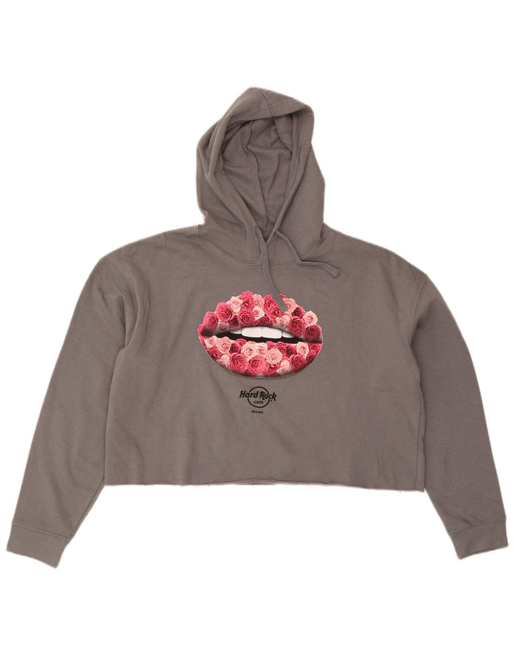 HARD ROCK CAFE Damen Milan Übergroßer Kapuzenpullover UK 16 Large Grau