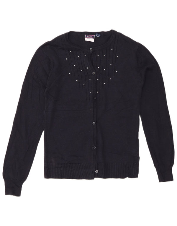 IZOD Strickjacke für Mädchen, 15–16 Jahre, XL, Marineblau, Baumwolle