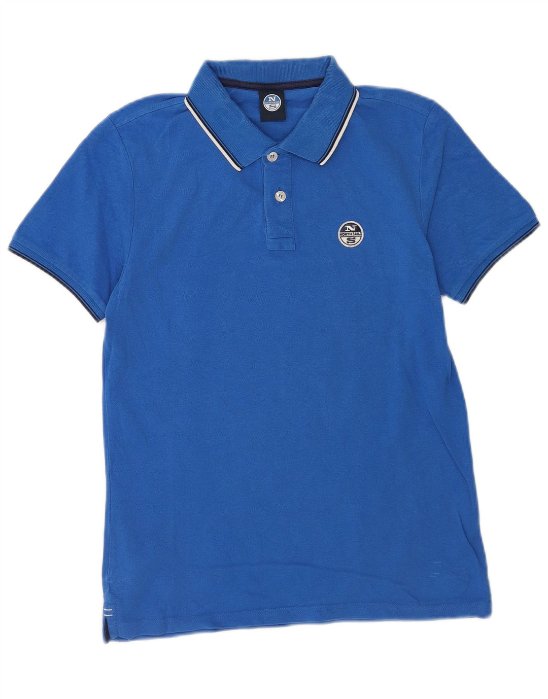 North Sails Herren-Poloshirt, kleine blaue Baumwolle