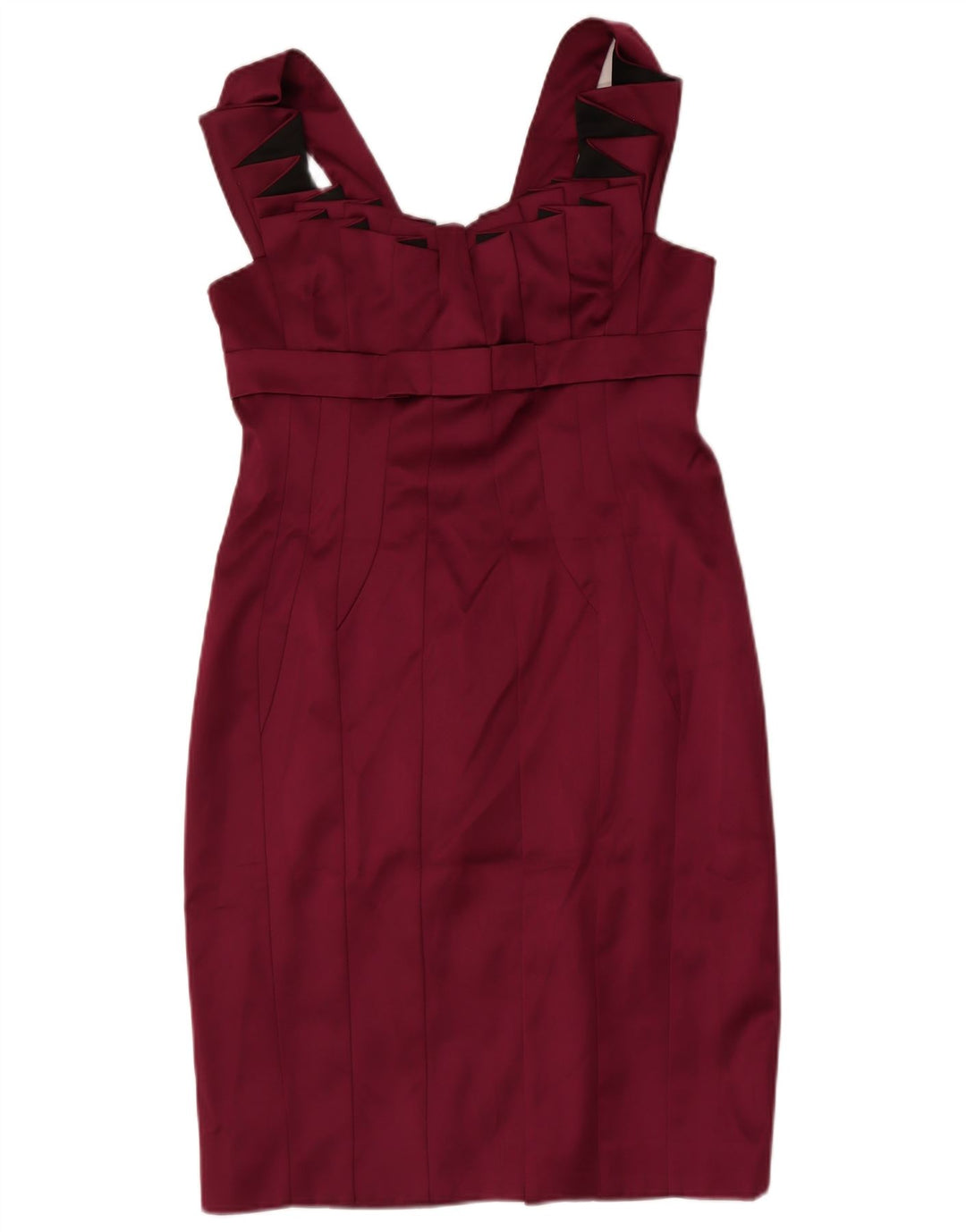 KAREN MILLEN Damen Ärmelloses, figurbetontes Kleid, UK 16, Größe L, Burgunderrot, Acetat