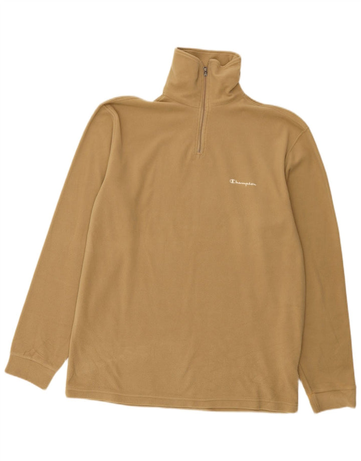 Champion Herren-Fleecepullover mit Reißverschluss, XL, Beige, Polyester