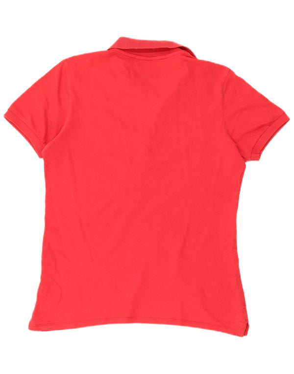La Martina Damen Pullover-Hemd UK 18 XL Rote Baumwolle