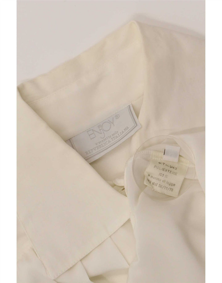 ENJOY Damen-Pulloverhemd mit lockerer Passform, UK 14, Mittelweiß, Polyester