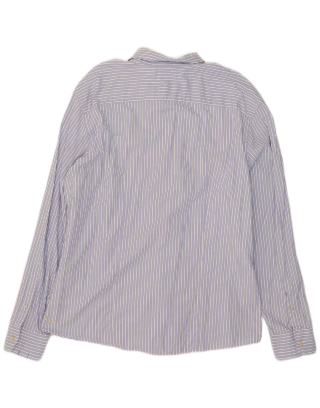 La Martina Herrenhemd 3XL Blaue Nadelstreifen-Baumwolle