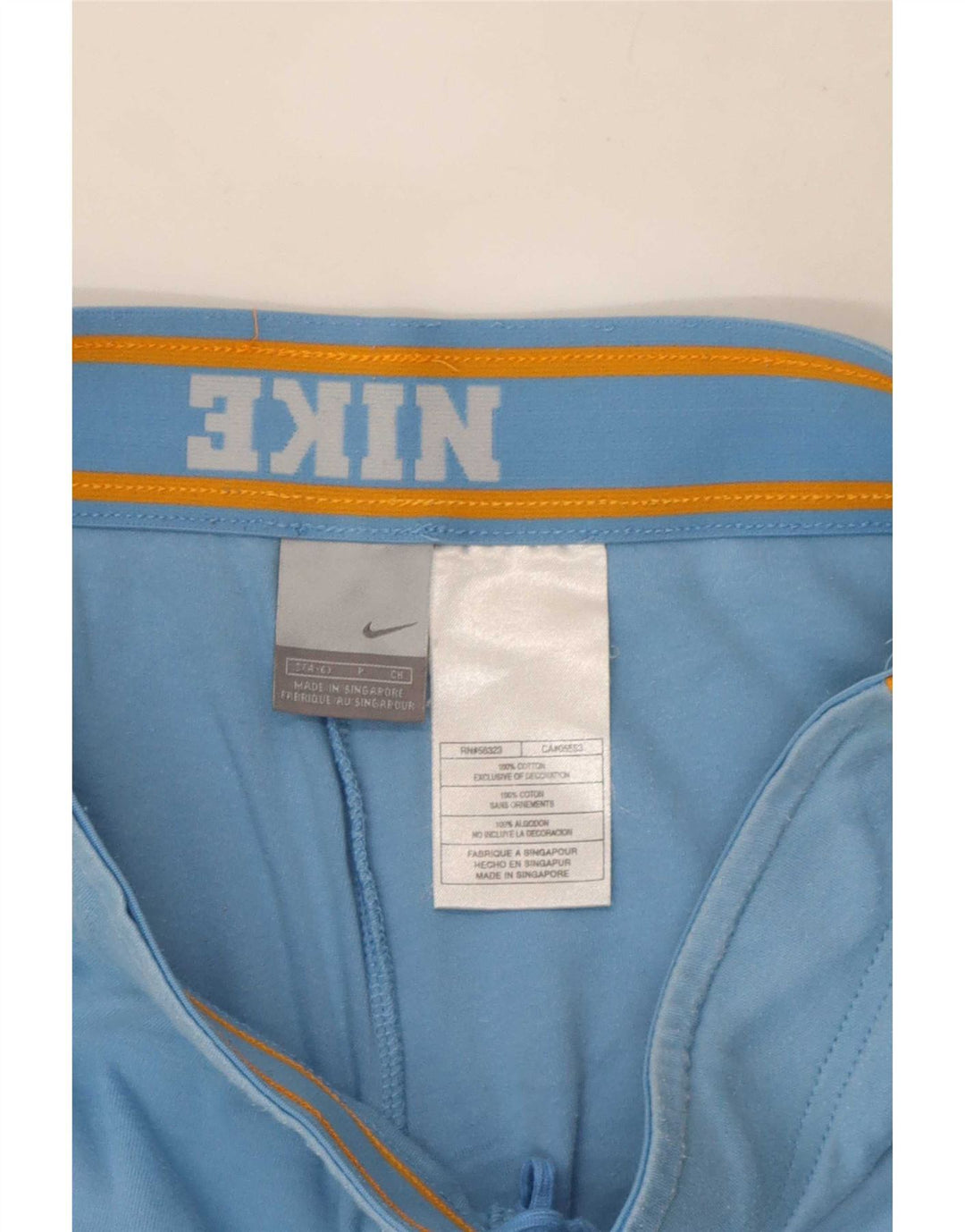 Nike Damen Sportshorts UK 10 Small Blaue Baumwolle