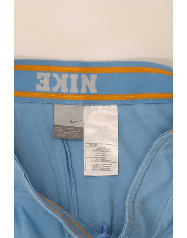 Nike Damen Sportshorts UK 10 Small Blaue Baumwolle