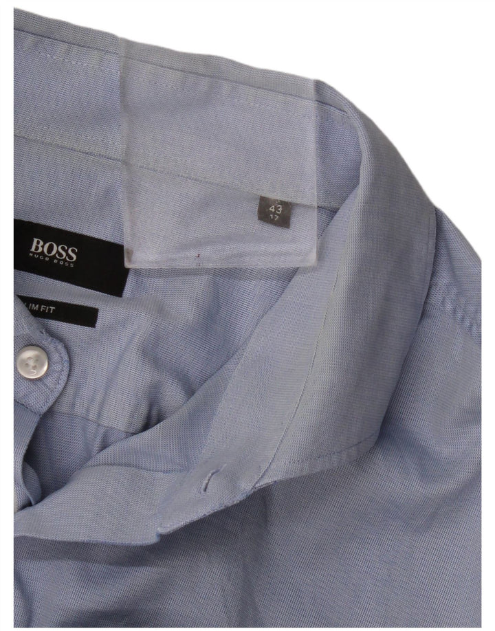 Hugo Boss Herren Slim Fit Hemd Größe 43 17 XL Blau