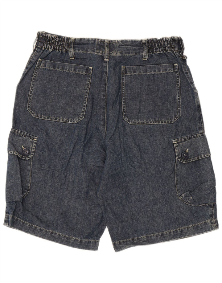 Trussardi Herren Cargo Denim Shorts IT 48 Medium W30 Blaue Baumwolle
