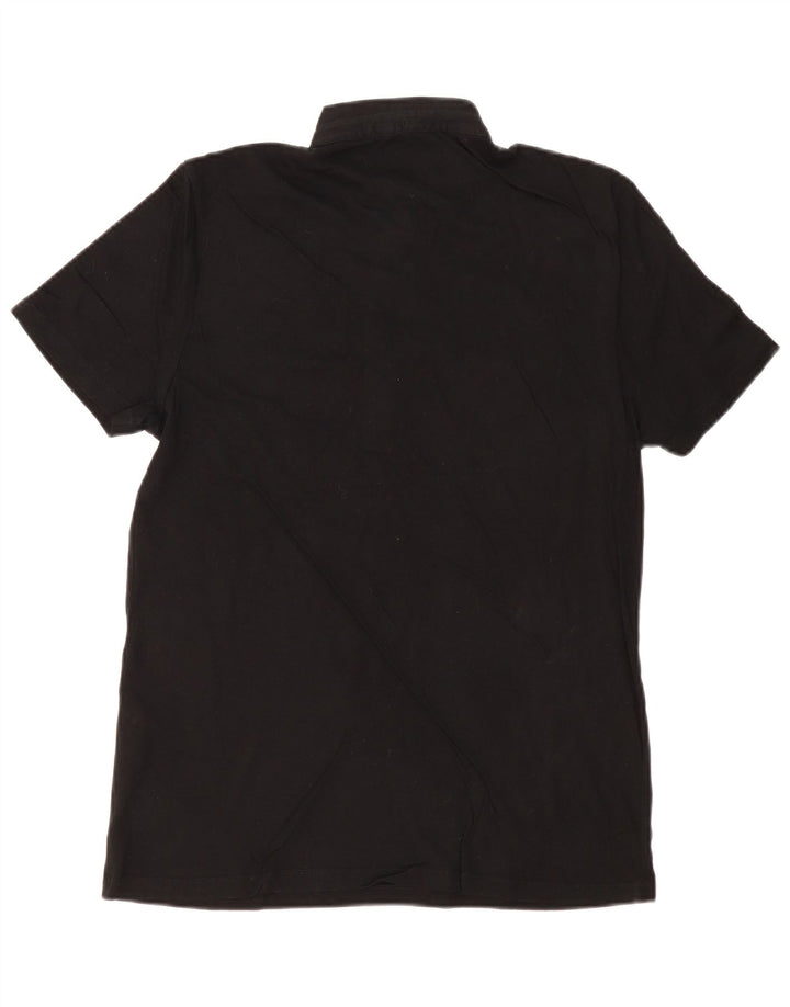 ALL SAINTS Herren-Poloshirt, mittelschwarz, Baumwolle