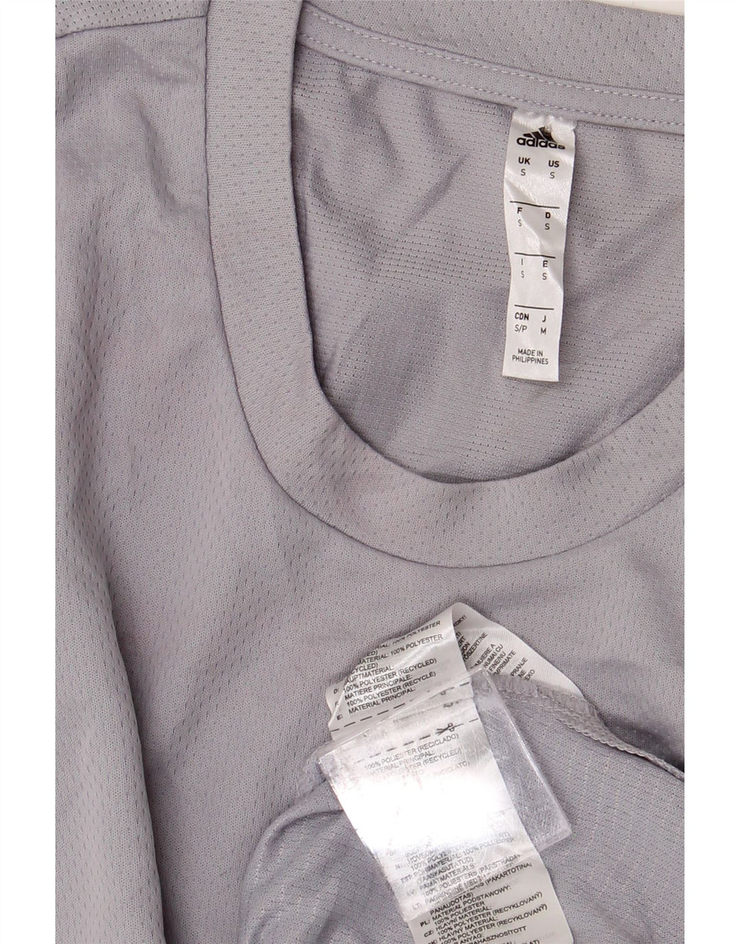 ADIDAS Herren T-Shirt Top Small Grau Polyester