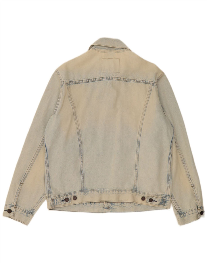 LEVI'S Herren Jeansjacke UK 38 Mittelblaue Baumwolle