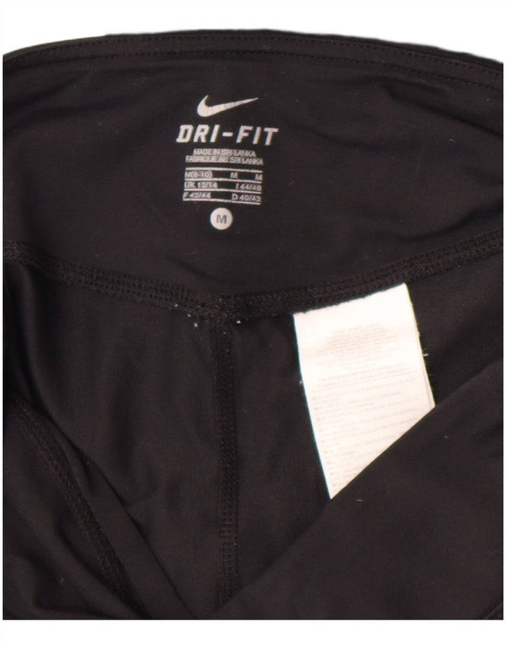 Nike Damen Capri-Leggings UK 12/14 Mittelschwarzes Nylon