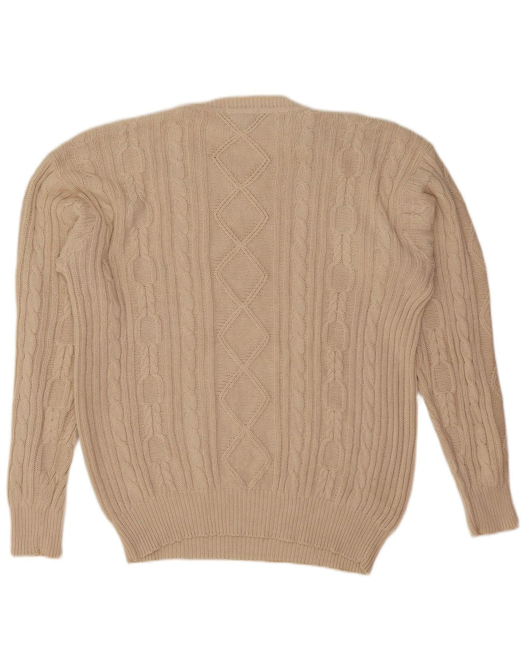 Jockey Herren-Pullover mit Rundhalsausschnitt, Größe L, Beige