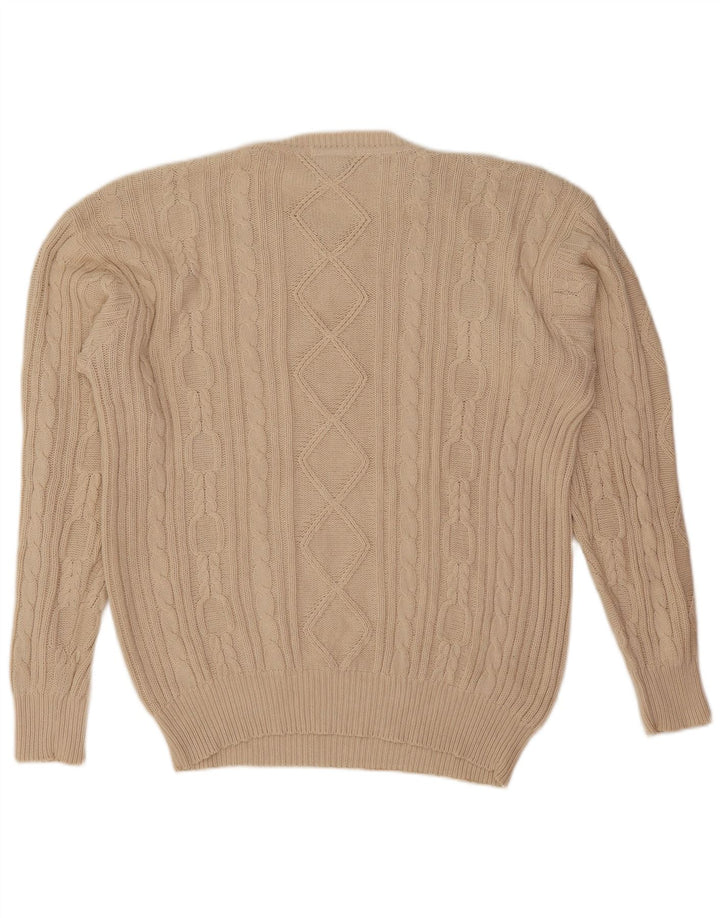 Jockey Herren-Pullover mit Rundhalsausschnitt, Größe L, Beige