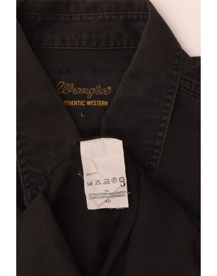 WRANGLER Herren-Jeanshemd, groß, schwarze Baumwolle