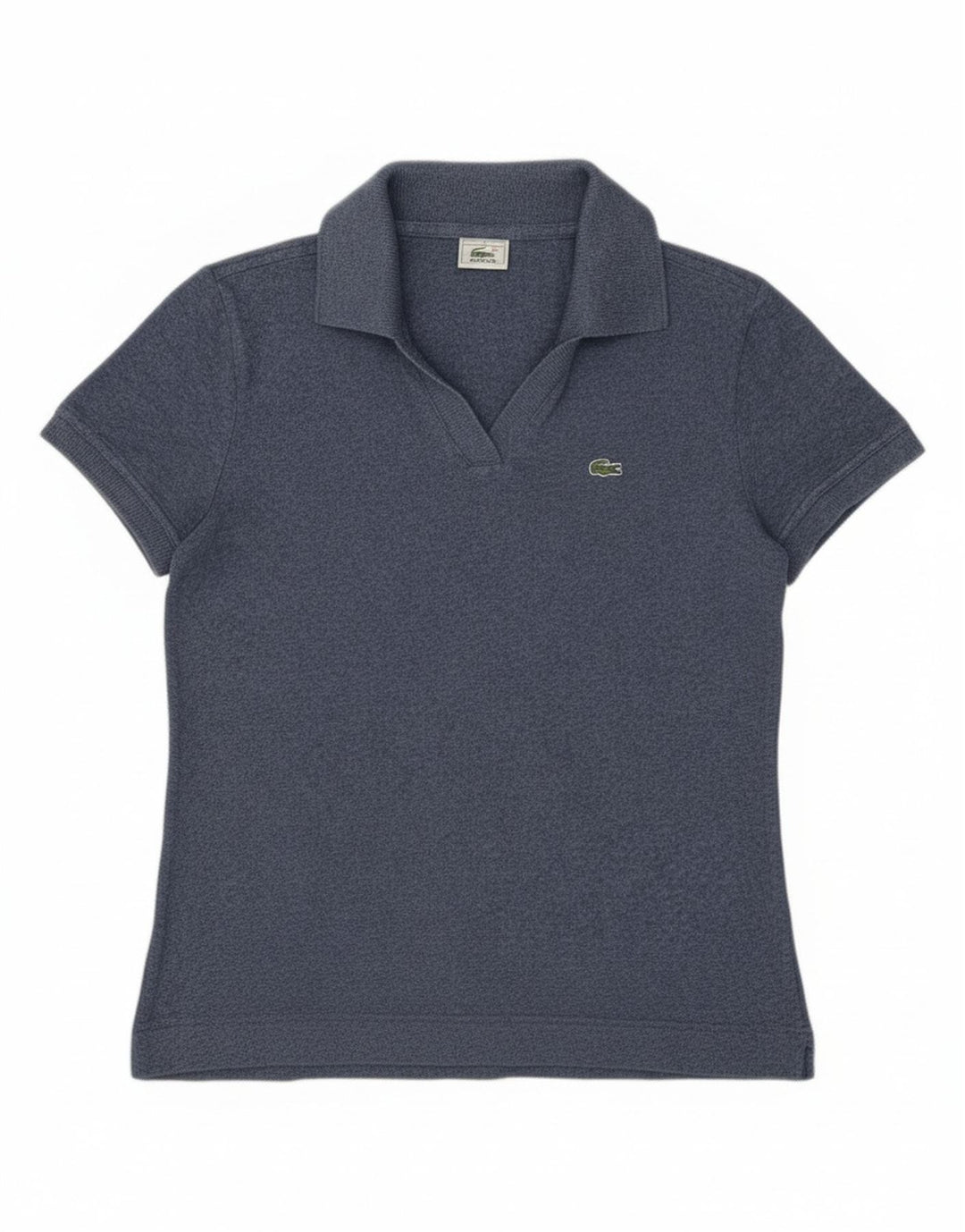 Lacoste Damen-Poloshirt, Größe 40, mittelmarineblau gesprenkelte Baumwolle