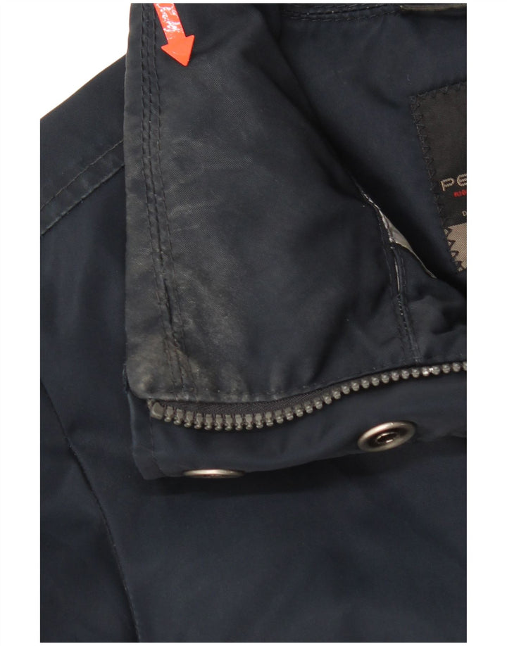PEUTEREY Damen Wattierte Jacke IT 46 Large Marineblau Polyester