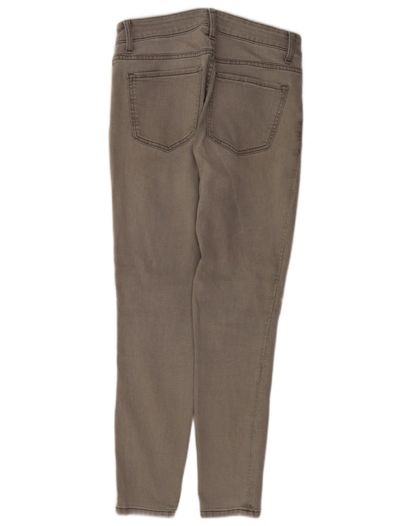 Marks & Spencer Damen The Ivy Skinny Jeans UK 10 Small W30 L27 Graue Baumwolle