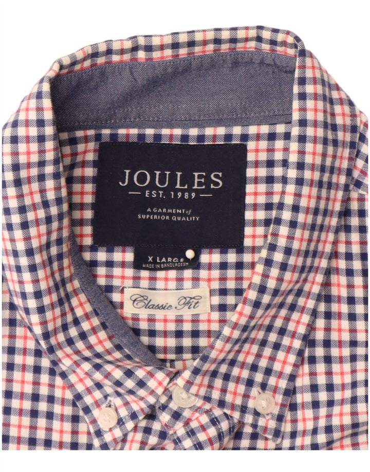 JOULES Herren-Flanellhemd mit klassischer Passform, XL, mehrfarbig, Gingham-Baumwolle