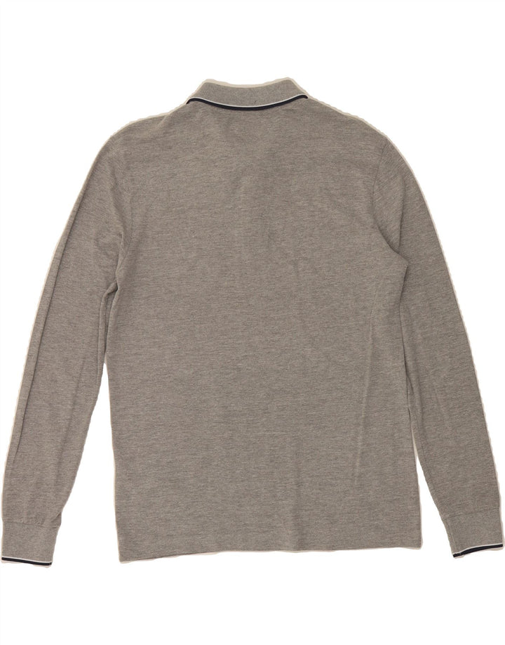 KAPPA Mens Long Sleeve Polo Shirt Medium Grey Cotton Vintage Kappa and Second-Hand Kappa from Messina Hembry 