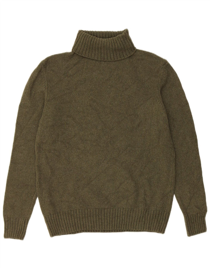 Rollkragenpullover für Herren von Zara, mittlere Khaki-Wolle