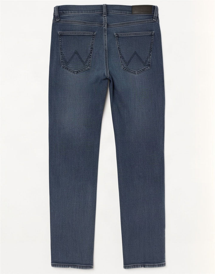 Wrangler Herren Slim Jeans W32 L32 Marineblaue Baumwolle