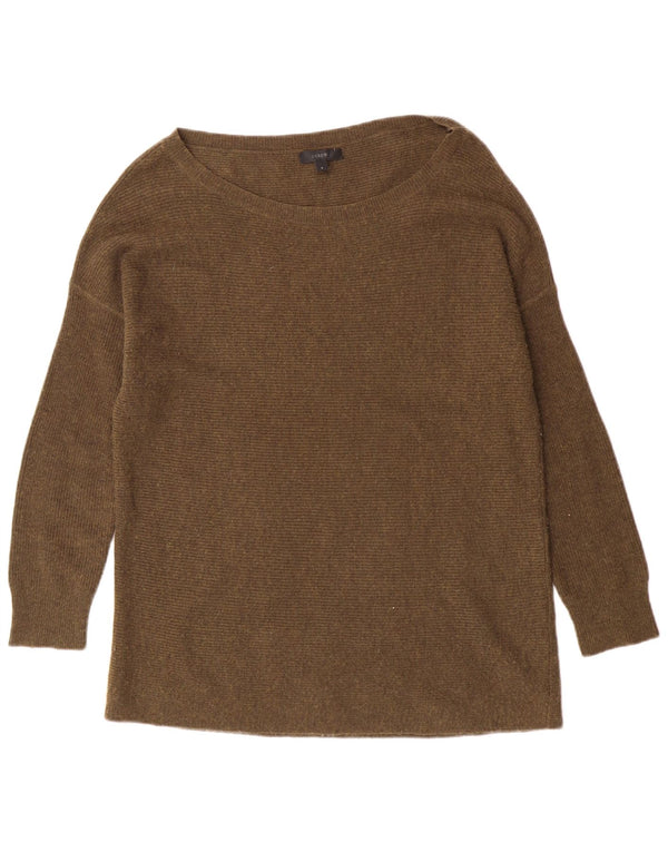 J. Crew Damen-Pullover mit U-Boot-Ausschnitt, Größe S, Khaki, Wolle