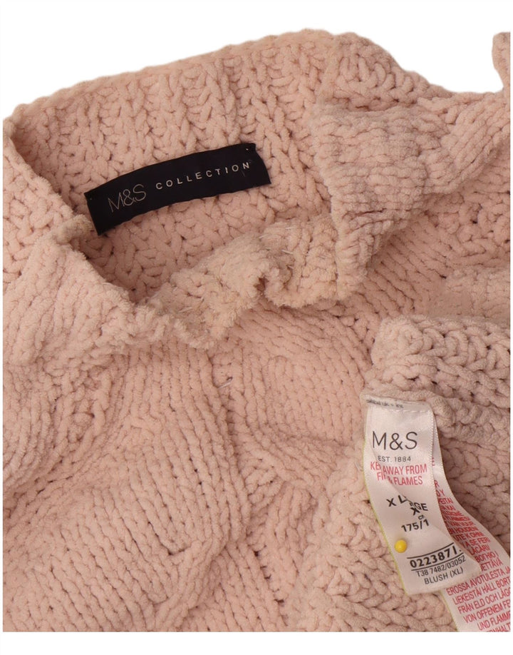 Marks & Spencer Damen-Pullover, übergroß, Rollkragenpullover, Gr. 18, XL, Rosa