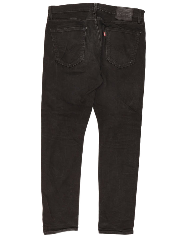 Levi's Herren 512 Tapered Slim Jeans W36 L32 Schwarze Baumwolle