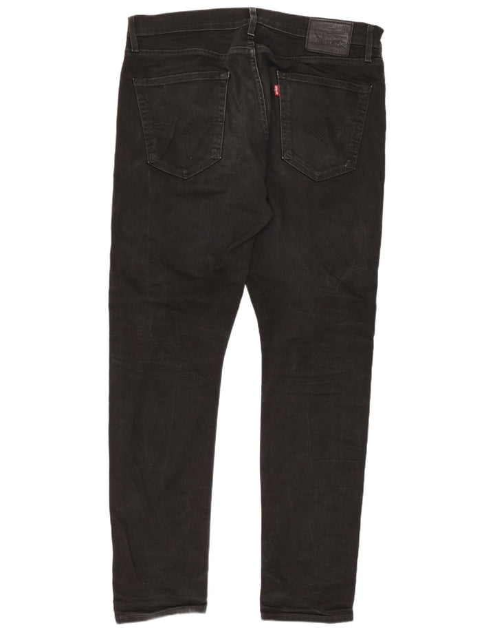 Levi's Herren 512 Tapered Slim Jeans W36 L32 Schwarze Baumwolle