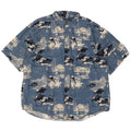 Puritan Herren Grafik Kurzarmhemd 2XL Blau Baumwolle