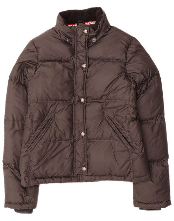 RALPH LAUREN Wattierte Damenjacke UK 14 Large Schwarz Polyester