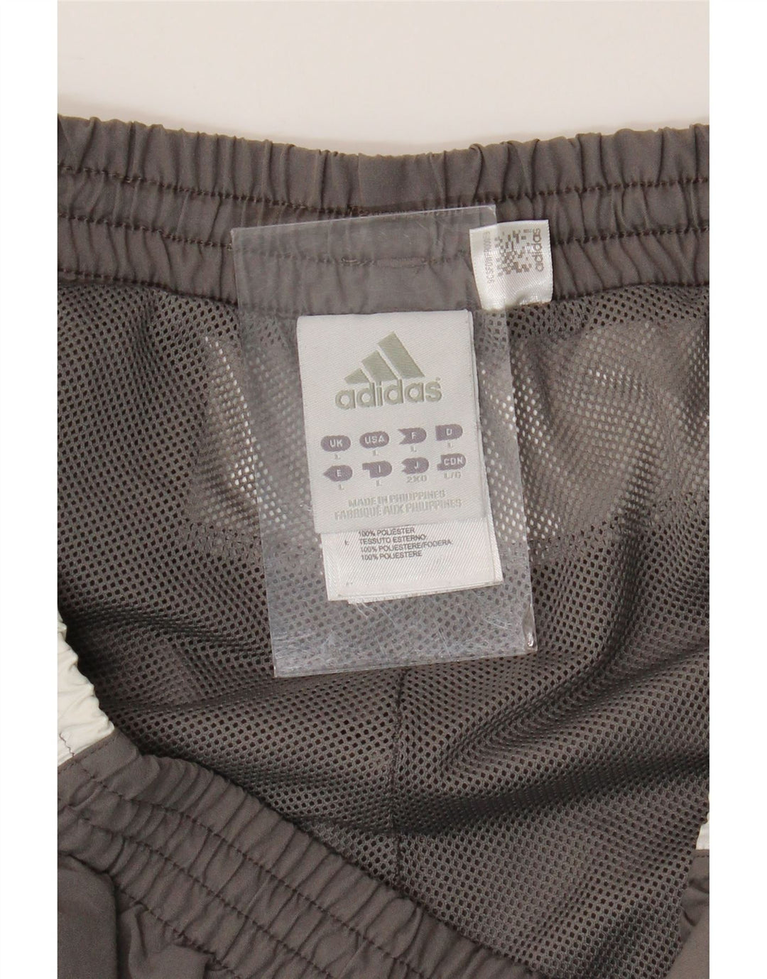 ADIDAS Herren-Trainingshose, groß, graues Colourblock-Polyester