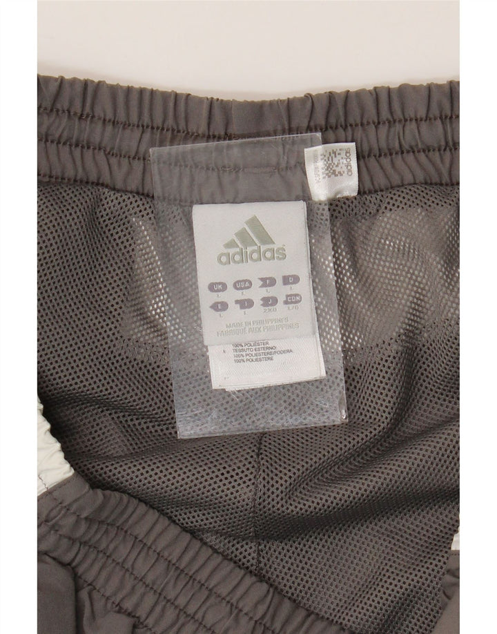ADIDAS Herren-Trainingshose, groß, graues Colourblock-Polyester