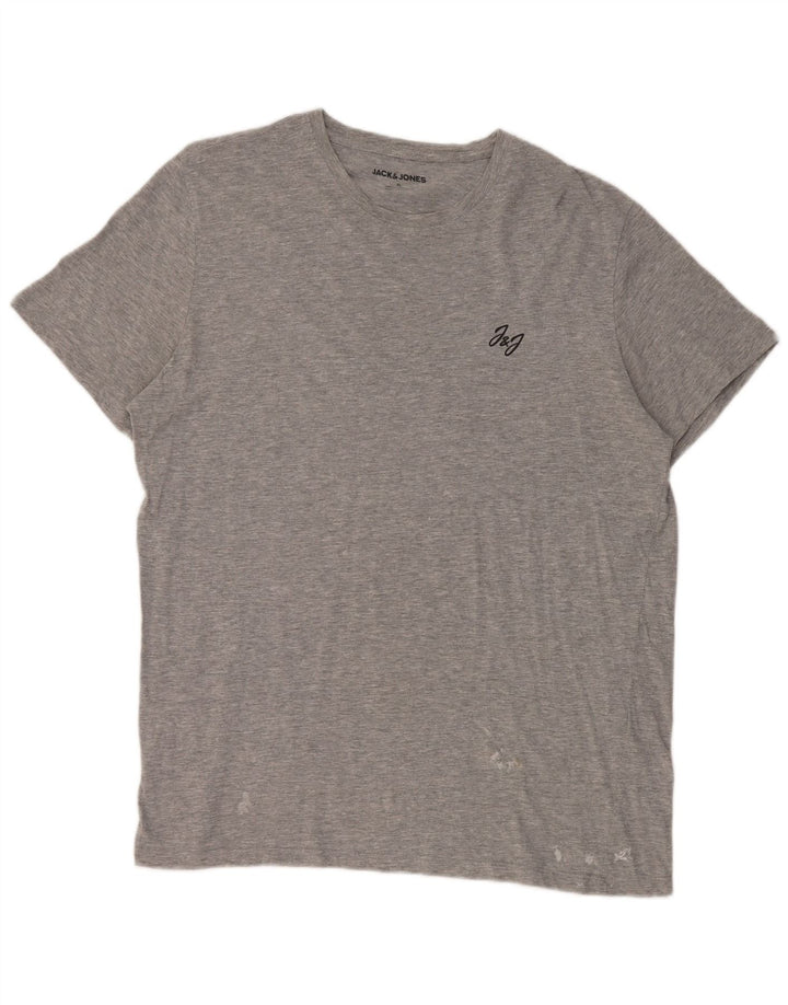 Jack & Jones Herren T-Shirt Top XL Grau Baumwolle