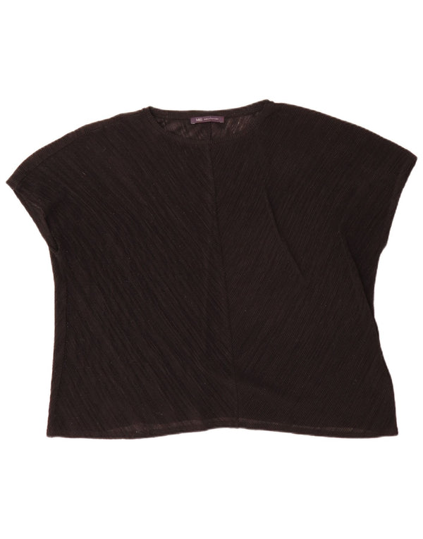 Marks & Spencer Damen Blusenoberteil UK 16 Large Schwarz Polyester