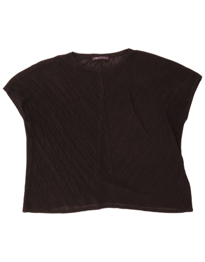 Marks & Spencer Damen Blusenoberteil UK 16 Large Schwarz Polyester