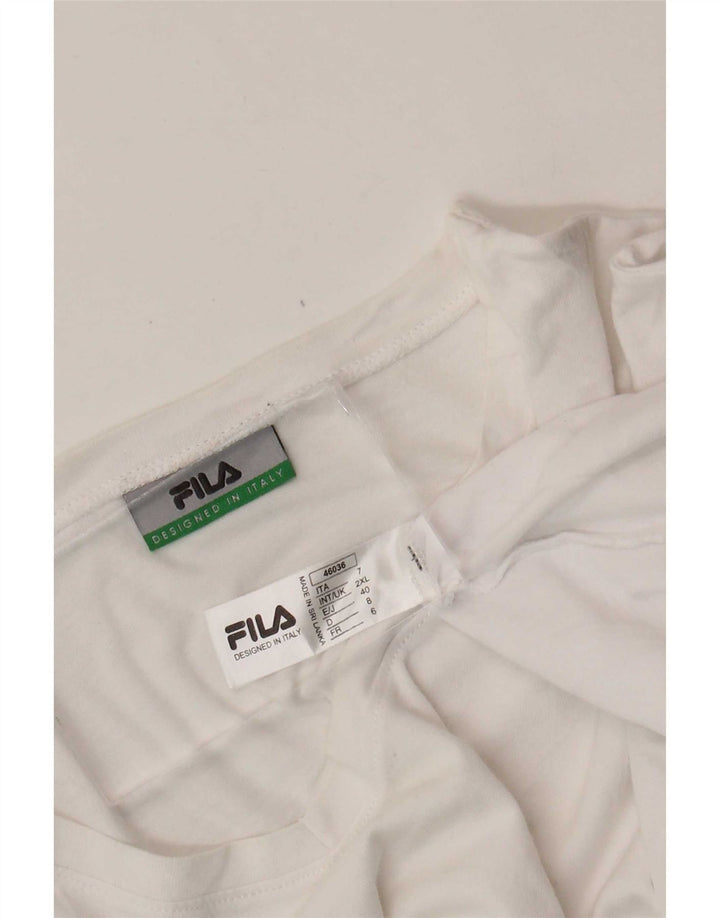 Fila Herren T-Shirt Top 2XL Weiße Baumwolle