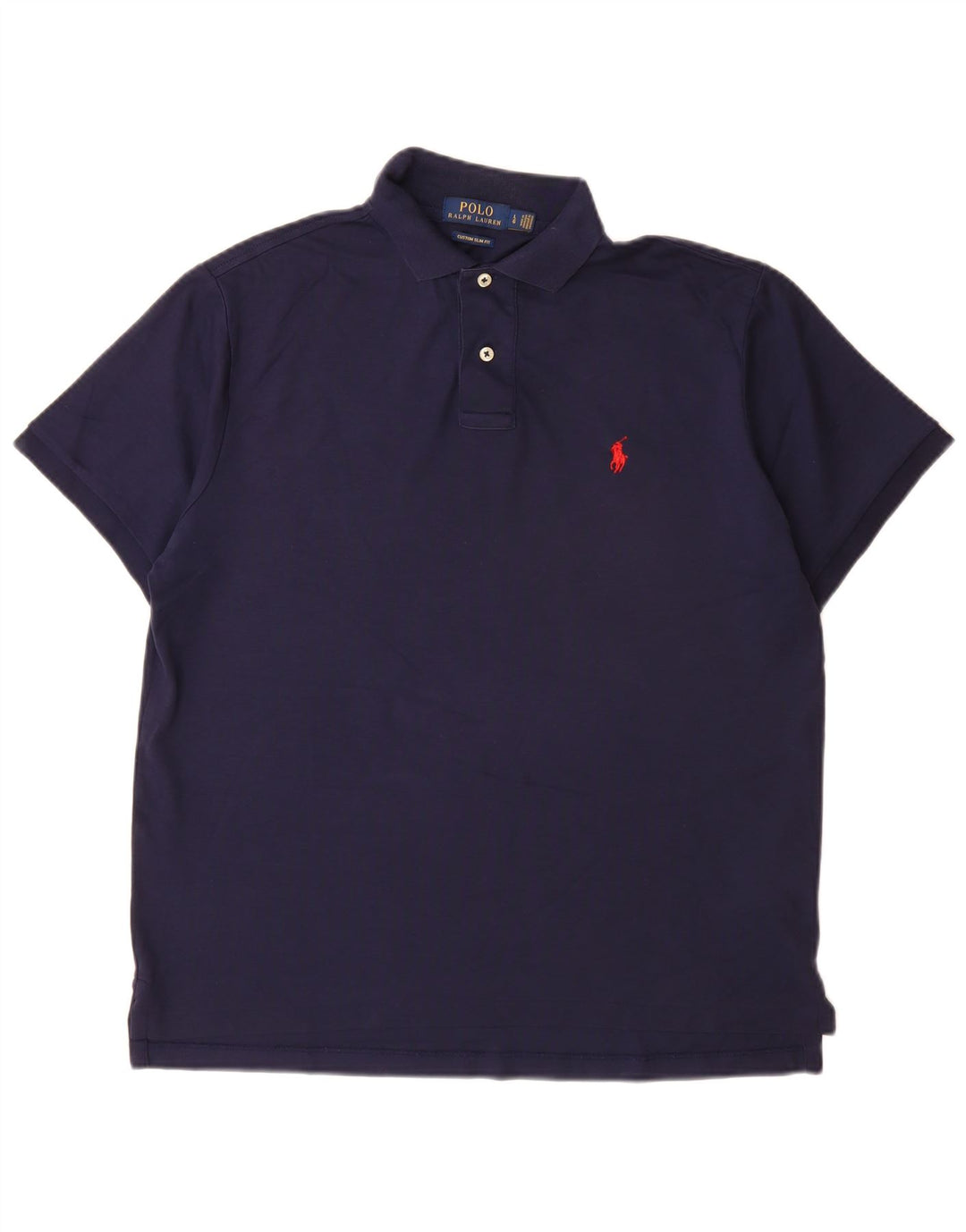 POLO RALPH LAUREN Herren-Poloshirt mit schmaler Passform, groß, marineblau, Baumwolle