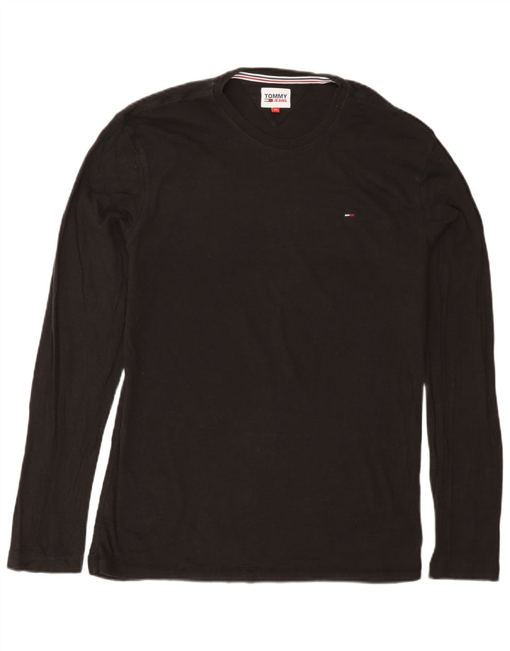 TOMMY HILFIGER Herren Top Langarm 2XL Schwarz Baumwolle