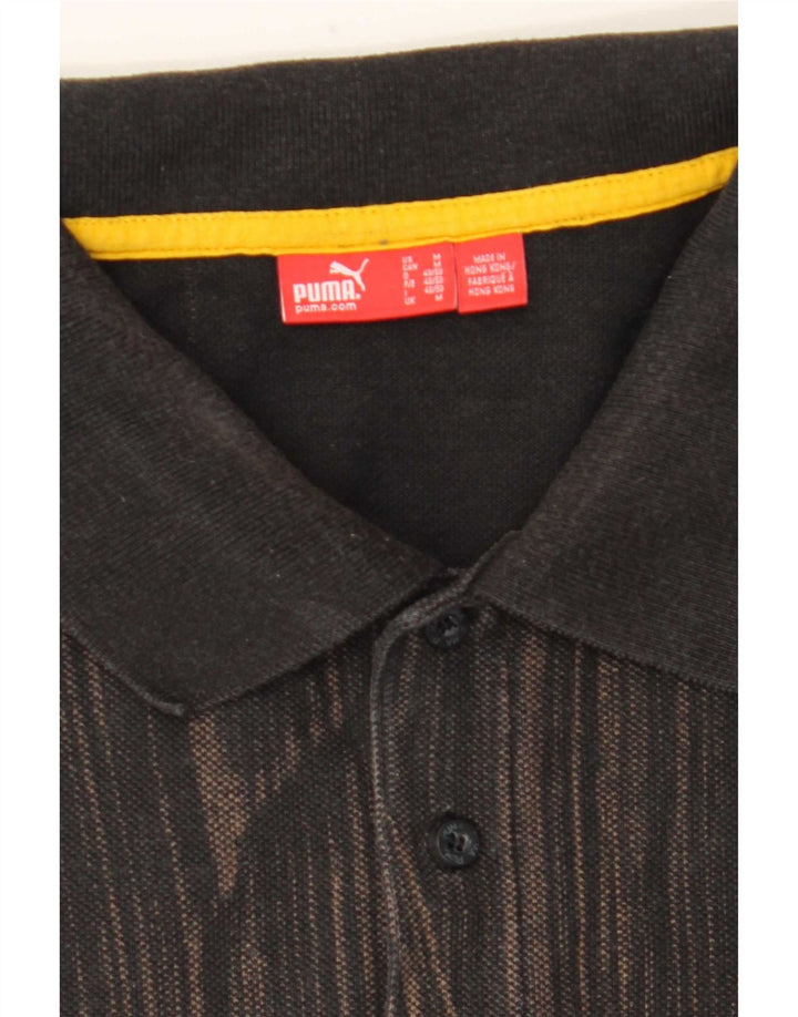 Puma Herren Poloshirt Mittelbraun gestreift