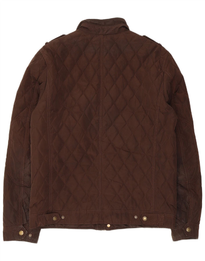 Zara Herren Militär-Steppjacke UK 42 XL Braun