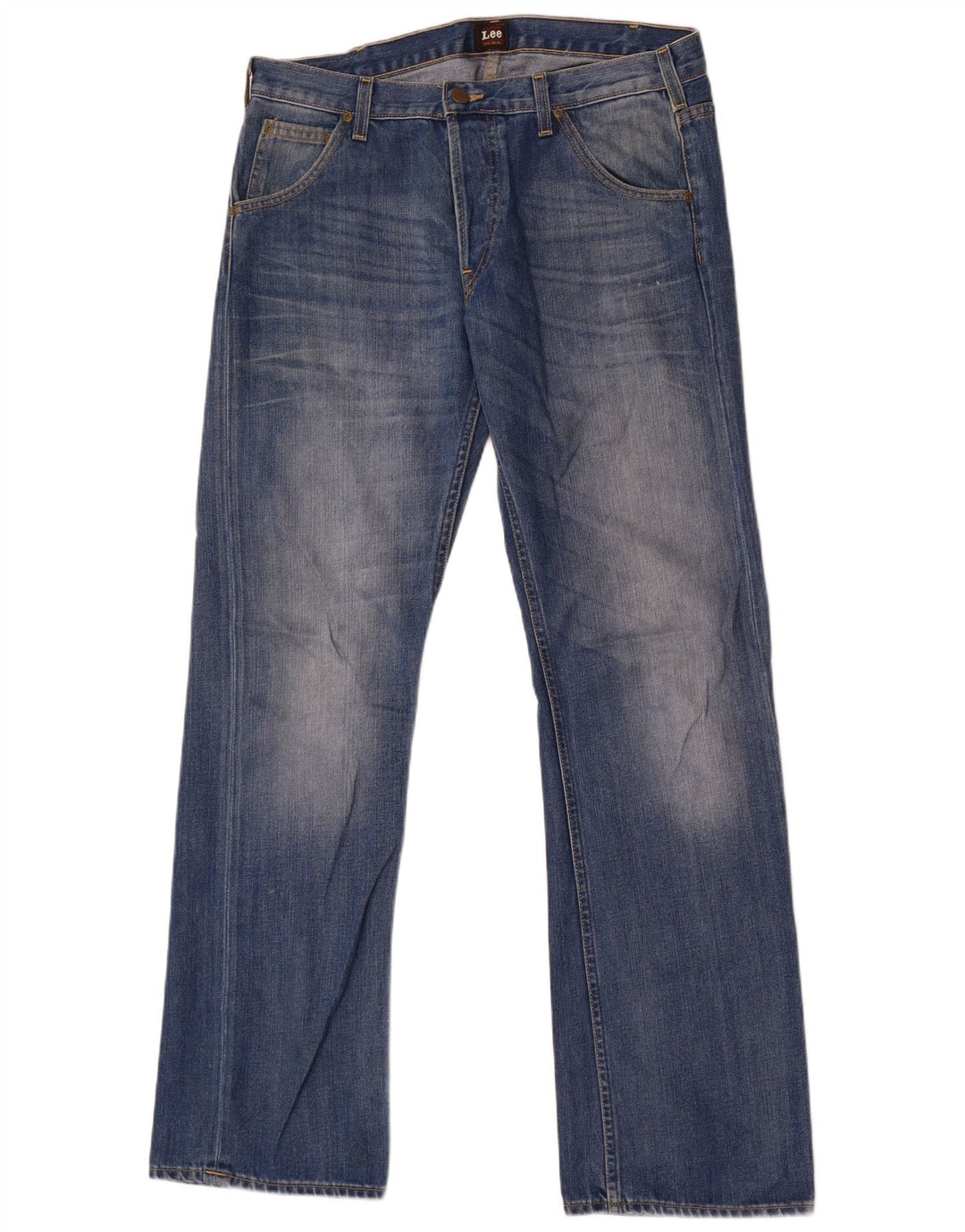 Lee Herren Flint Straight Jeans W34 L34 Blaue Baumwolle